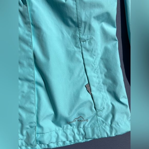 Eddie Bauer Women’s WeatherEdge Rain / Trail Coat, Light Blue (Mint), XS - Picture 4 of 8